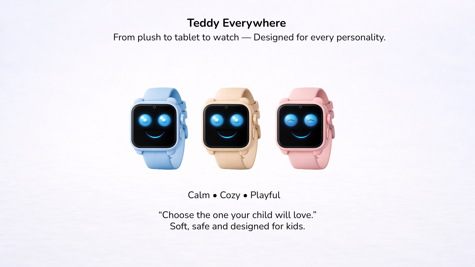 Les trois montres Teddy Watch